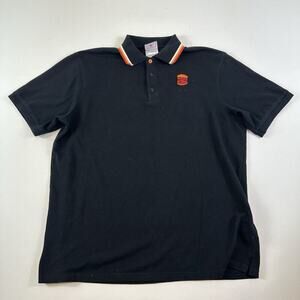NEW Vintage Burger King Employee Unisex Crew Polo Shirt Black Size XL